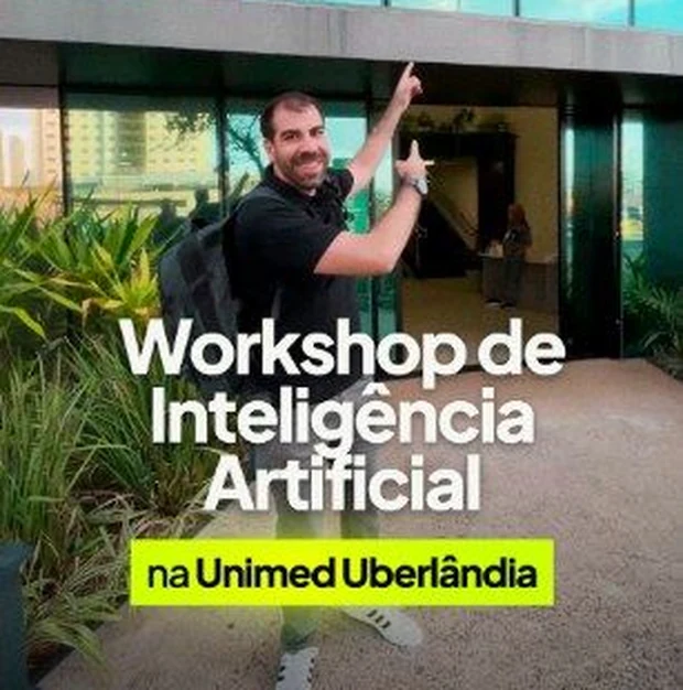 Capa do workshop de Inteligência Artificial conduzido por Fred Parreira na Unimed Uberlândia